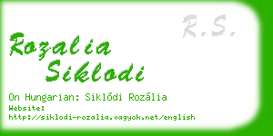 rozalia siklodi business card
